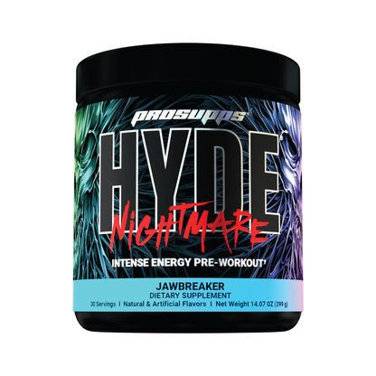 Hyde workout supplement nightmare jawbreaker jar front image