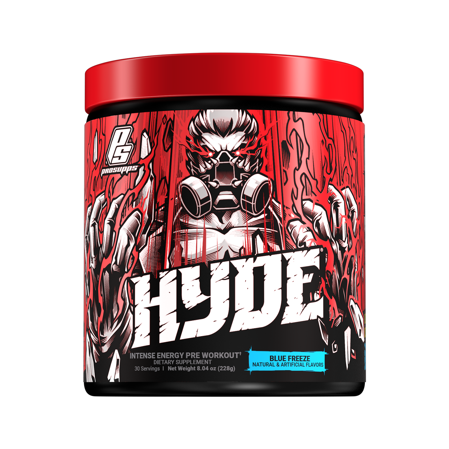 Hyde pre workout OG Blue Freeze jar front image