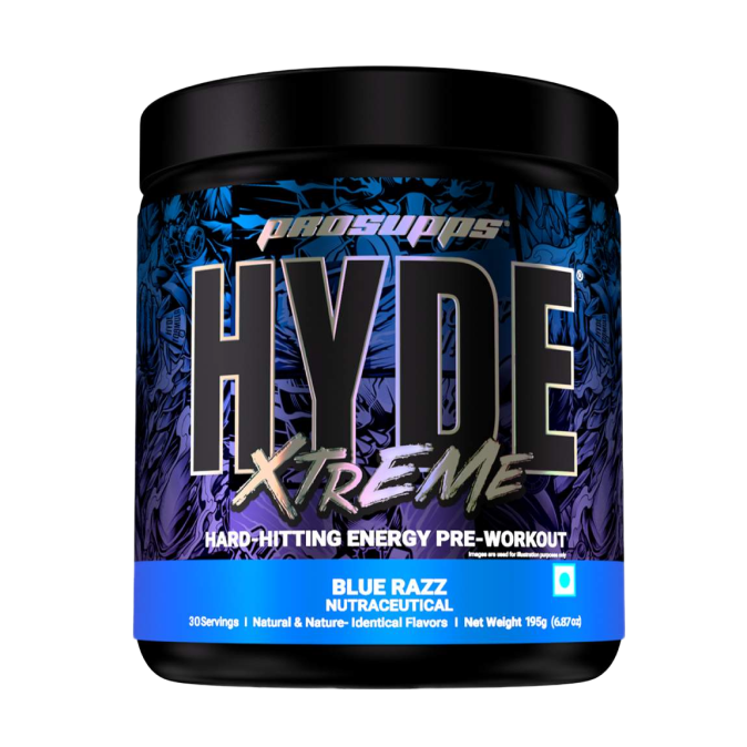 Hyde Xtreme blue razz flavour front image