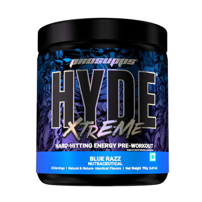 Hyde Xtreme blue razz flavour front image