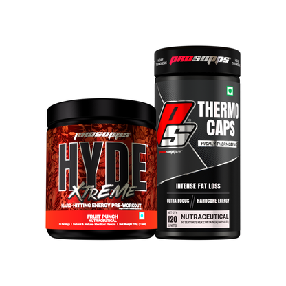 hyde workout supplement hyde xtreme fruit punch flavour and thermo caps combo