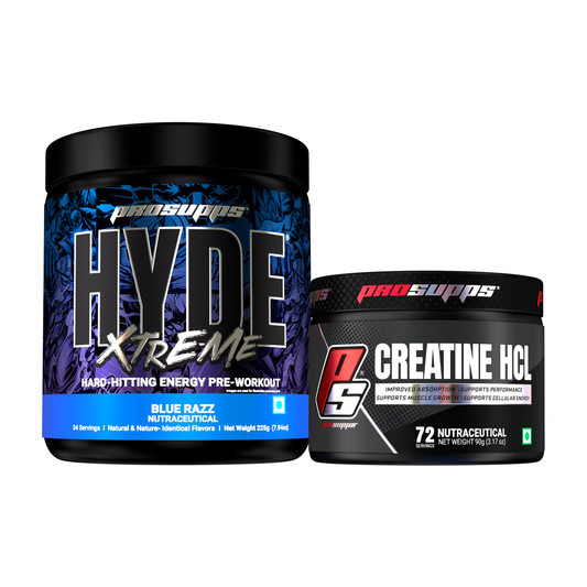 hyde pre workout hyde xtreme blue razz flavour and creatine HCL