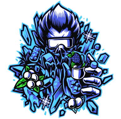 Hyde Xtreme product  Blue razz mascot logo